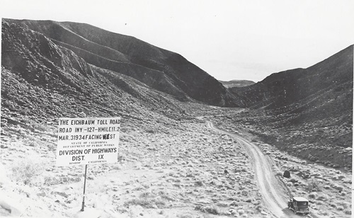 A picture from 1934 of the Eichbaum Toll Road after it was acquired by the Division of Highways.