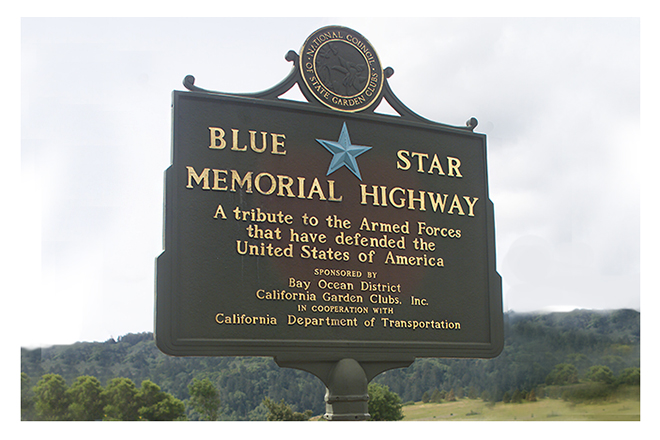 Sign for the Blue Star Memorial Highway