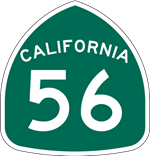 California State Route 56 shields. For more information; call (619) 688-6670 or email CT.Public.Information.D11@dot.ca.gov