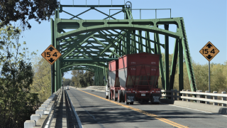 Photo of the Sacramento River bridge on State Route 162 in the Butte City area of Glenn County