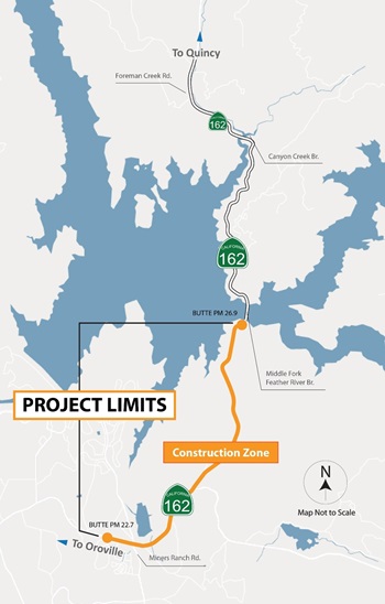 Map of highway 162 project 