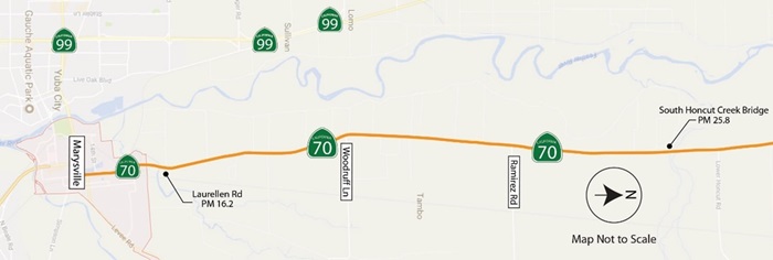map of highway 70...