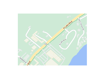 Map of  Highway 28 N Lake Blvd
