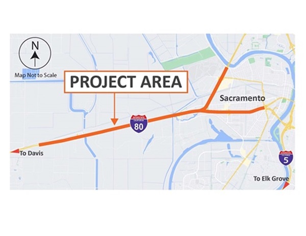 Project Area map of highway 80 and high 5 
