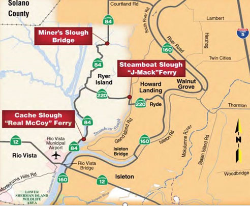J Mack Real McCoy Ferry Map