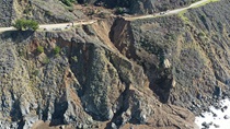 Before - California Highway 1 at Rat Creek near Big Sur: aerial view of 150' of California’s iconic coastline that washed out on January 28, 2021.