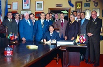 Governor Ronald Reagan Signing AB 69 which created Caltrans