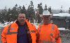 (Left to Right) Kingvale Maintenance Supervisor Dave McIntire and Leadworker Randy Klar helped the Kirkland family get over the Donner Pass on Feb. 16 in the snow.