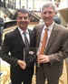 Caltrans Director Malcolm Dougherty (on the right) stands with Capital Outlay Support Program Deputy District 12 Director Adnan Maiah, who won the Charles H. Purcell Award at the California Transportation Foundation’s annual Transportation Award ceremony in May.