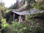 A February 2017 landslide under the 1968 Pfeiffer Canyon Bridge fractured a bridge column.