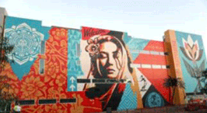 Now the public can view world-famous artist Shepard Fairey’s mural from the roadway.