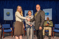 Caltrans Transportation Engineer Theodore “Tad” Sampson received the Governor’s State Employee Medal of Valor Award for going beyond the call of duty to save an excavator operator trapped on Interstate 80.