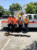 The Manchester Maintenance Crew: Caltrans District 1 Tree Crew Acting Supervisor Mike Quinliven, Tree Crew Acting Lead worker Robert Logan, Tree Maintenance Worker Jesse Dooley, and Operator 1 Theodore Wilcox fulfilled a public Customer Service Request by removing three large dead trees in front of homes on Highway 1, doing traffic control during the process and cleaning up afterward.