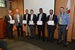 The Caltrans team helping lead the way on the Schuyler Heim Bridge Replacement Project in Long Beach earned special commendation. California State Bridge Engineer Tom Ostrom, second from left, presented 2018 Caltrans Seismic Safety Awards to, from left, Elias Kurani, Dan Leon, Hammer X. Sui, Lawrence Okoye, Foued Zayati and Gudmunder Setberg.