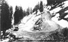 This undated photograph of the old wagon trail that eventually became U.S. Highway 50 was taken at Horseshoe Bend