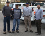 District 6 surveyors, from left, Oscar Carreon, Leonardo Hernandez, Ruben Aparicio and Daniel Cerda