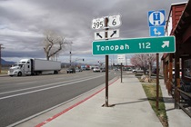 As you make your way through the Eastern Sierra's "big city" of Bishop, State Route 6 veers off toward another mini-metropolis, Tonopah, Nevada.
