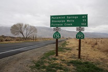State Route 136, accessible just south of Lone Pine, offers U.S. Highway 395 motorists another way to go to Death Valley.