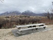 North of Independence, the Division Creek Rest Area boasts outstanding views of the Eastern Sierra Nevada range, perhaps more so when the sun is shining!