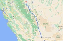 Road Trippin': Highway 395 up the Eastern Sierra (Source: Google Maps)