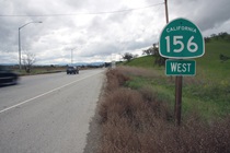Before State Route 140 reaches Gilroy, motorists can veer southwest on State Route 156 toward Hollister.