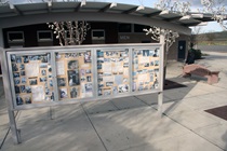 At the Shandon Rest Area on the south side of State Routes 41 and 46 just west of Cholame, a display case honors James Dean,