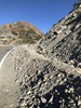 A rock berm along State Route 120 on the Tioga Pass