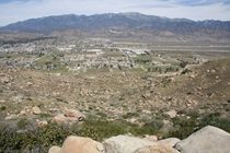 Looking north from State Route 243, you can spot the communities of Banning, Owl and Cabazon along Interstate 10.