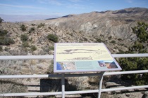 The  platform at Cahuilla Tewanet Vista Point off State Route 74 has exhibits with buttons that can be pushed to hear native music.