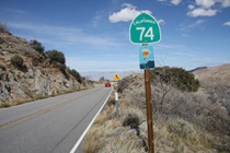 As was the case with the connecting State Route 243, part of State Route 74 is designated as a National Scenic Byway.