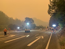Wildfires caused road closures throughout District 1 (Photo by Ryan Mojica)