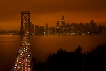 The late-summer smoke over the Bay Area gave San Francisco a Mars-like appearance. (Photo by John Huseby, District 4)