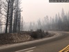 The Creek Fire along State Route 168 in District 6 (Photo by Carlos Lomeli)