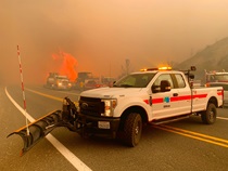 The El Dorado Fire off State Route 38 in District 8 (Photo by Ryan Dorsett)