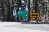 At the intersection of Highways 44 and 89, motorists can head north toward McArthur-Burney Falls State Park or southwest toward Lassen.