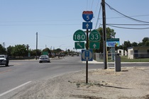 State Route 180's westernmost point it at the junction of State Route 33 in the Central Valley town of Mendota.