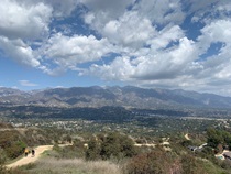 Vista of San Gabriel Mountains with NASA/JPL at foot of mountain (Photo by Lauren Wonder)