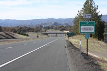 State Route 29 shoots off from State Route 20 at a roundabout in Upper Lake, and heads south toward Napa Valley.
