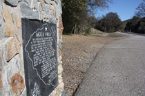 This historic on the north wide of Highway 140 commemorates Agua Fria, a once-substantial town founded around the Gold Rush.