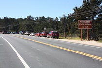 Parking can be tricky near the entrance to Point Lobos State Park, one of the state's most scenic gems.