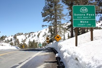 At 9,624 feet above sea level, Sonora Pass is among the highest places that motorists can scoot across in California.