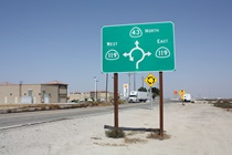 State Route 43, a 98-mile-long Central Valley highway, gets going northward at the junction of State Route 119, near Taft.