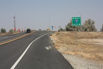 Most long-haul motorists take either Interstate 5 or State Route 99 to speed through the Valley; here, SR-43 bisects with I-5.
