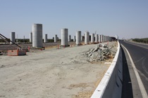 North of Allensworth, also on the roadway's western side, is more evidence of high-speed-rail construction.