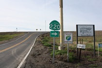 Westbound State Route 220 motorists must make a right turn on Grand Island Road to proceed.