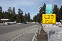 Snow banks on the northern edge of South Lake Tahoe are a hint at what's to come as SR-89 heads up toward Truckee.