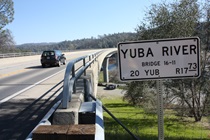 There's room to park and explore a bit under the bridge that spans the Yuba River near the small community of Smartsville.