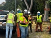 Santa Barbara city officials thanked Caltrans crews for U.S. Highway 101 work by presenting them with coffee and donuts