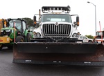 A plow truck is ready to go at the Eureka Maintenance Yard.