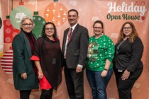 2023 Holiday Open House at Headquarters, Dec. 20 (Tammy Roberts, left; and Aaron Ochoco, middle)